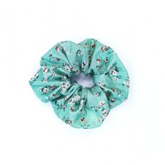 Scrunchie gumička Mint kytičky